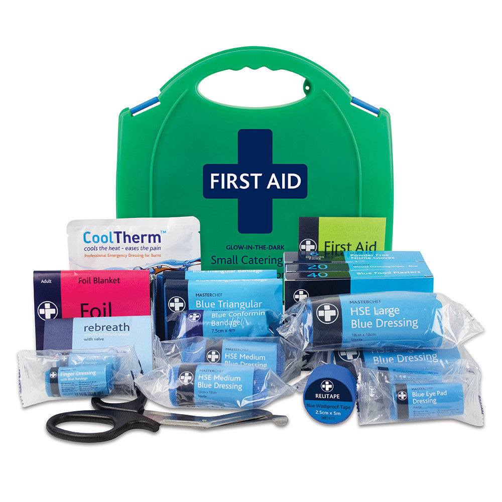 Small Workplace Catering Glow-In-The-Dark First Aid Kit - DATED