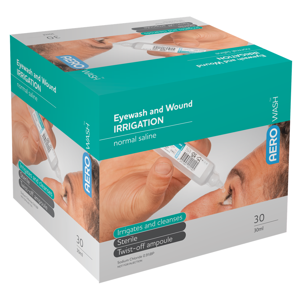 AEROWASH Sodium Chloride Eyewash Ampoule 30ml x30