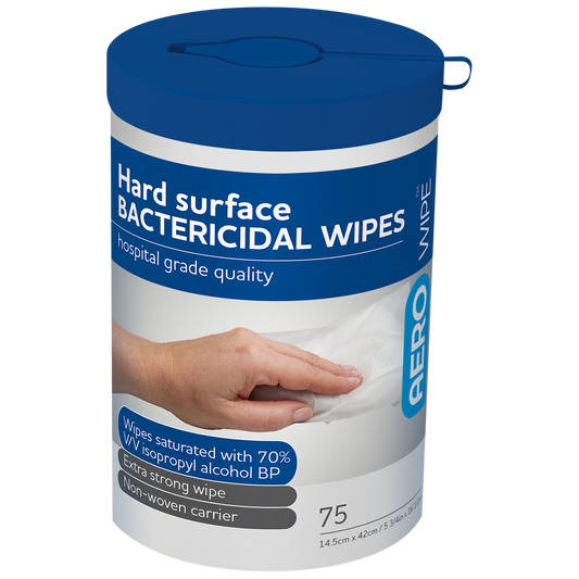 AEROWIPE 70% Isopropyl Alcohol Hard Surface Wipes Tub/75