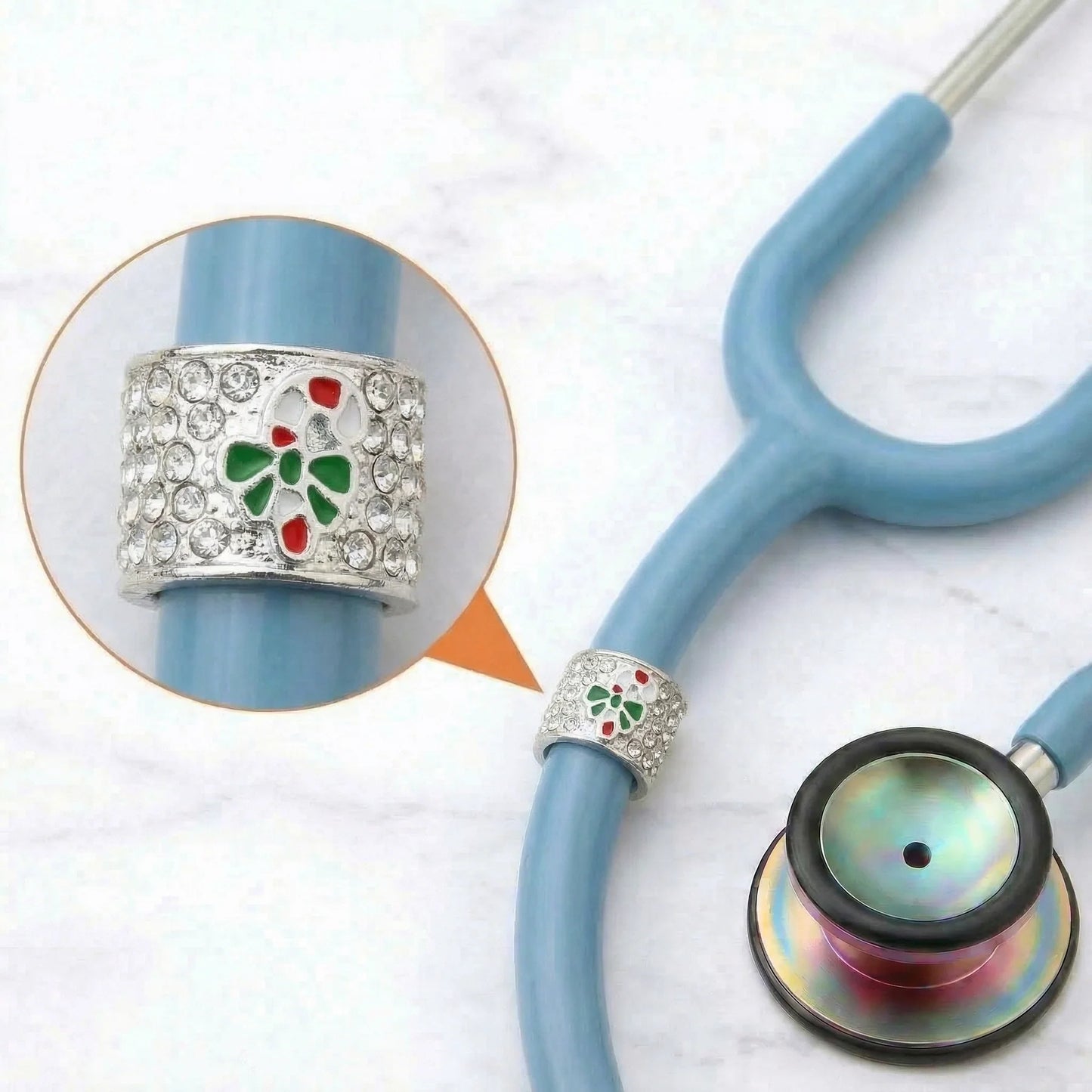 CharMED Stethoscope Charm - Candy Cane
