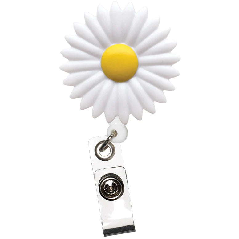 Deluxe Retractable ID Holder - Daisy