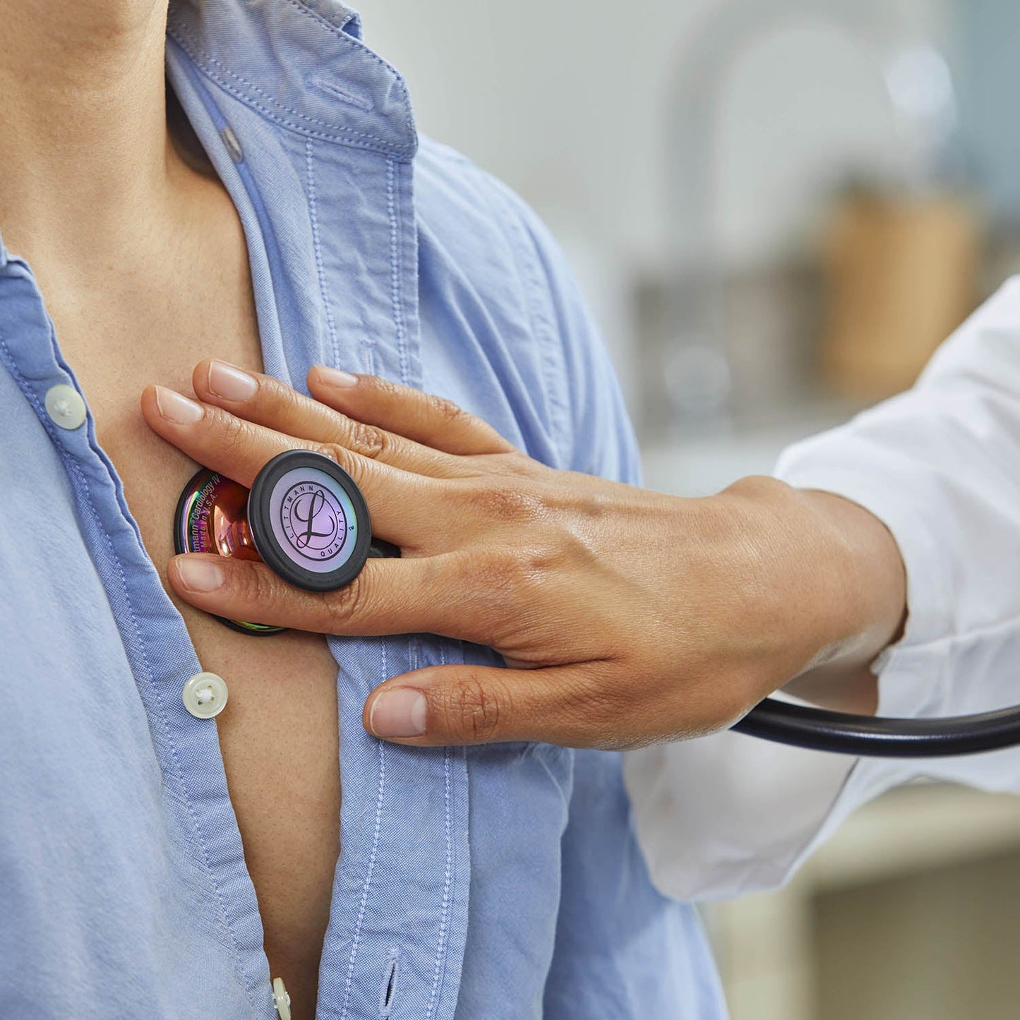 Littmann Cardiology IV Diagnostic Stethoscope: Rainbow & Plum - Violet Stem 6205