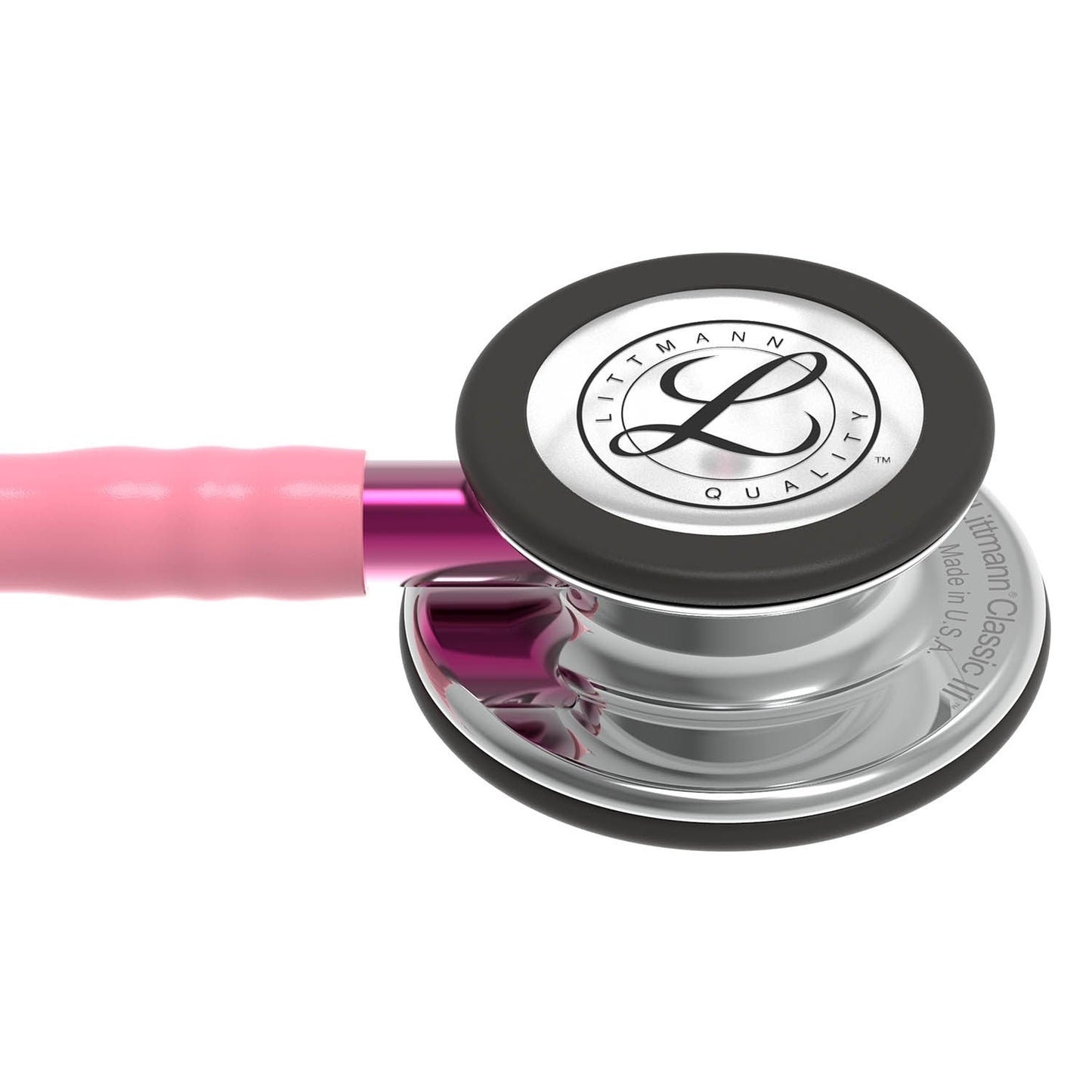 Littmann Classic III Monitoring Stethoscope: Mirror & Pearl Pink - Pink Stem 5962