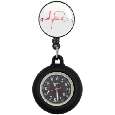 Black Medical Fob Watch