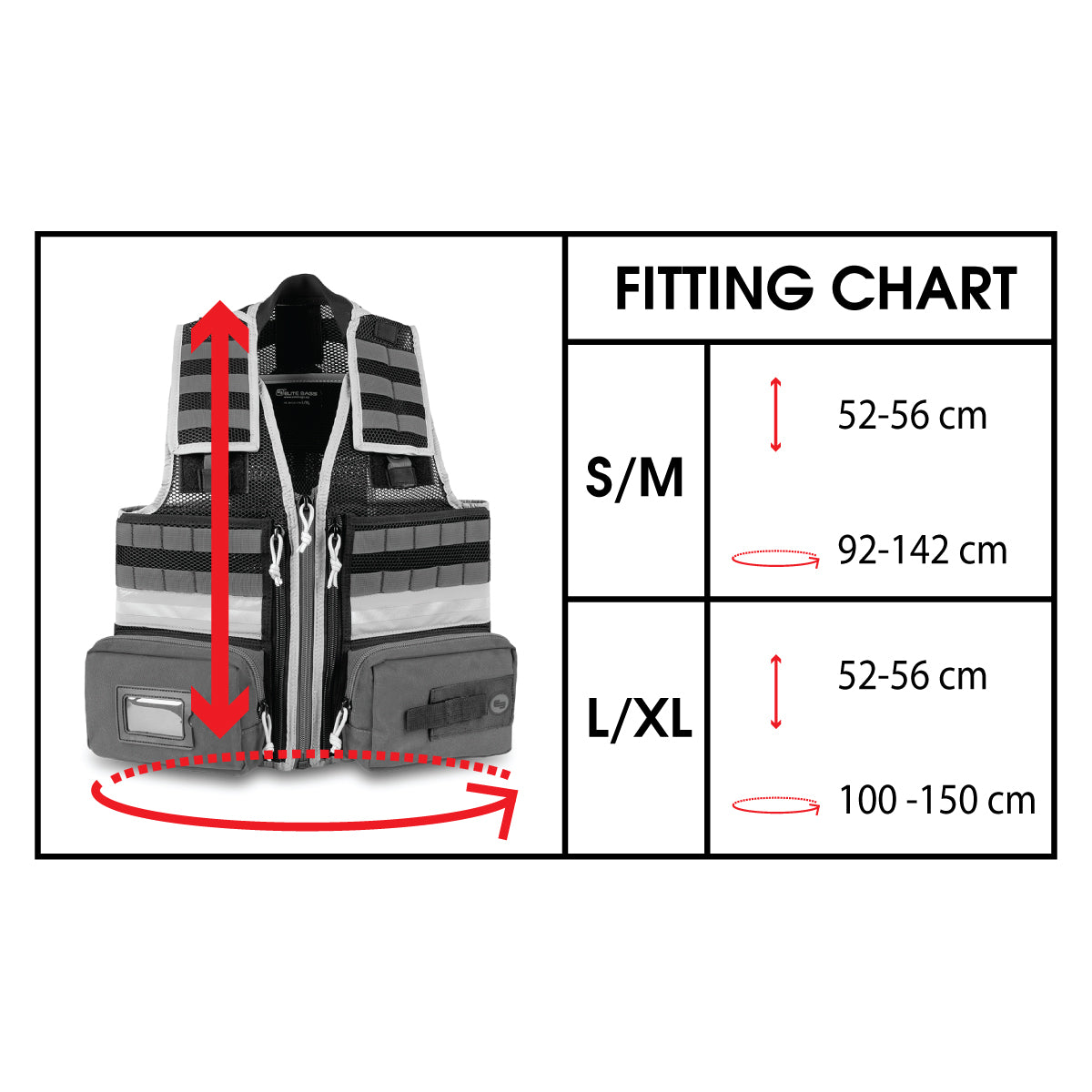 Red Elite Bags EMT Vest Size S - M