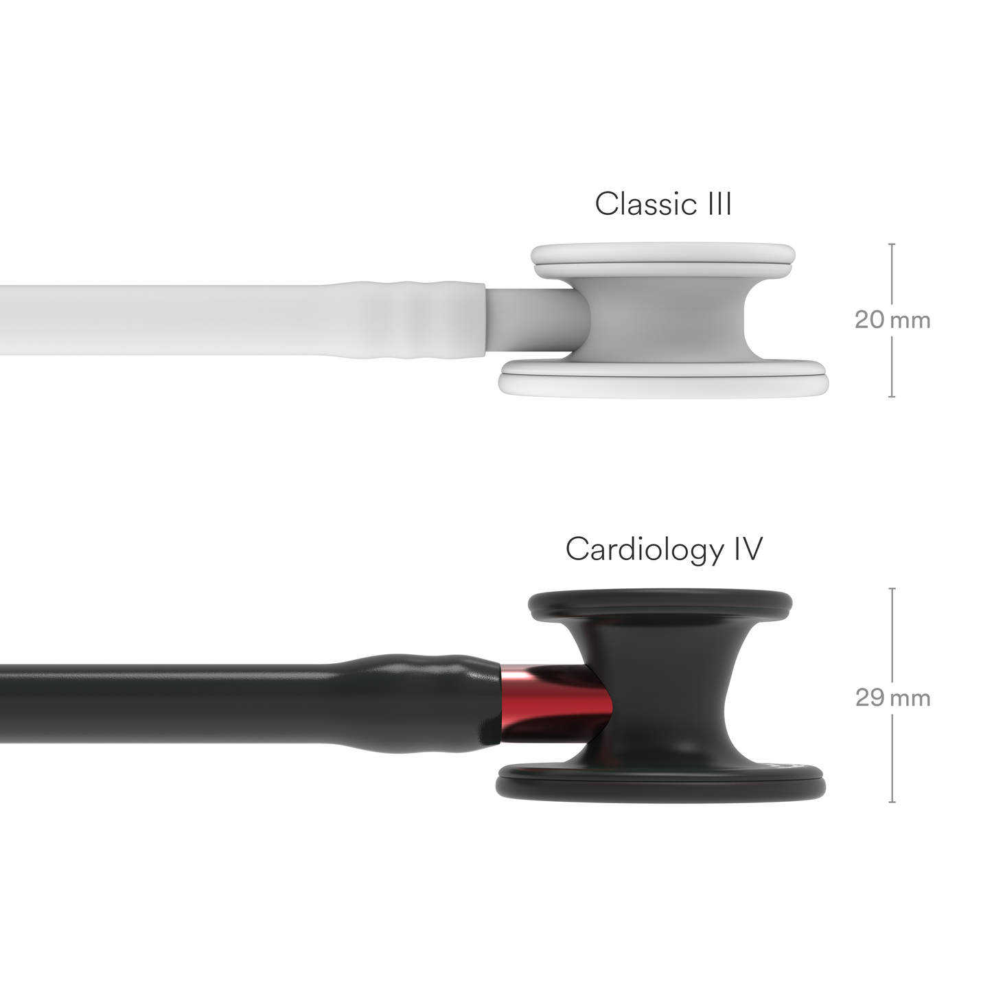 Littmann Cardiology IV Diagnostic Stethoscope: Black & Black - Red Stem 6200