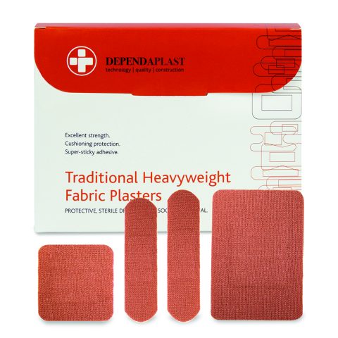 Dependaplast - Assorted Traditional Heavyweight Fabric Plasters - Pink - Box of 100