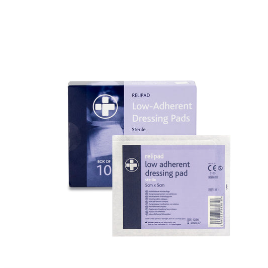 Relipad Low Adherent Dressing Pads - 5cm x 5cm - Box of 100
