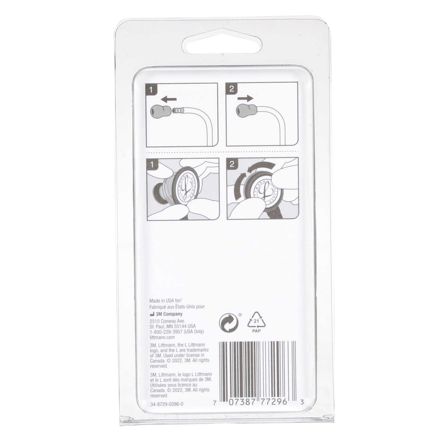 3M Littmann Spare Parts Kit - Classic II S.E. Stethoscopes - Black - Littmann Stethoscopes