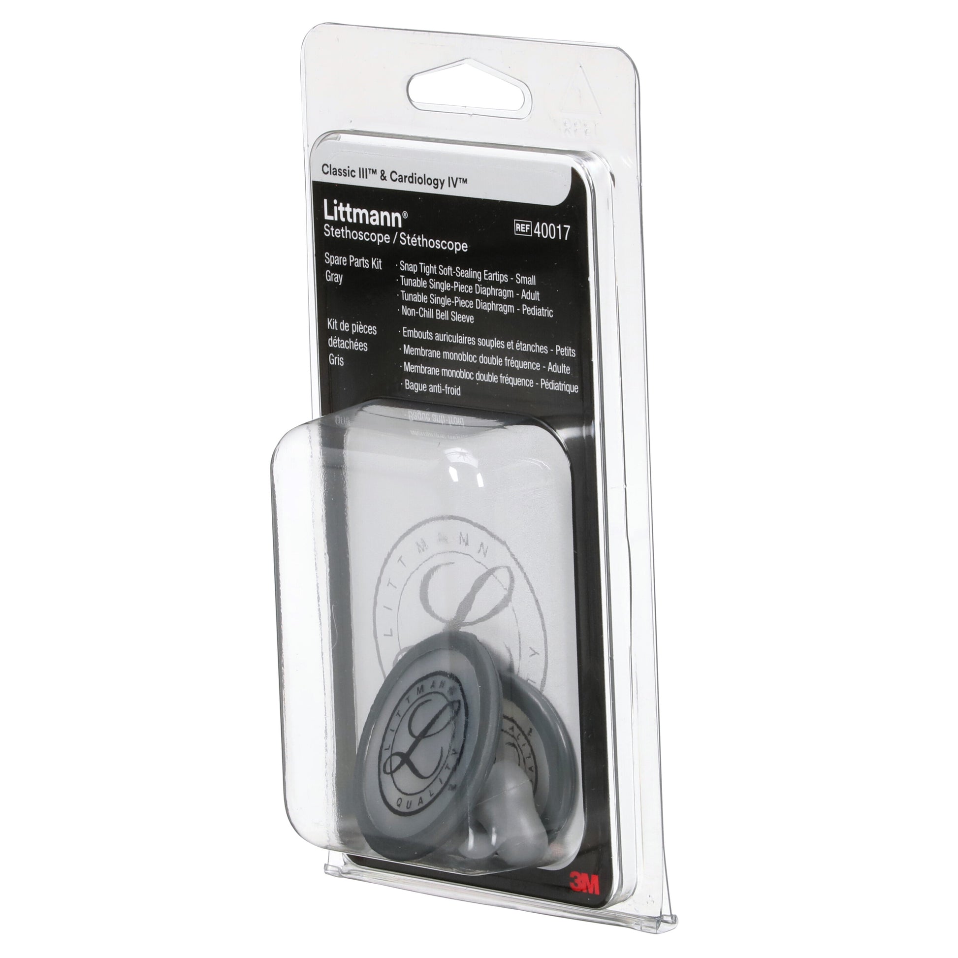 3M Littmann Spare Parts Kit - Classic III/Cardiology IV Stethoscopes - Grey - Littmann Stethoscopes
