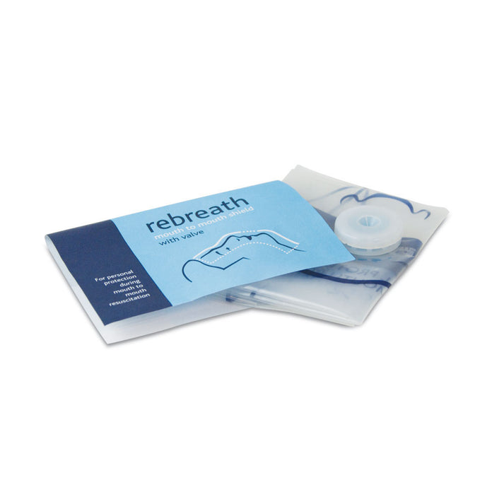 Resheathing Device Rebreath Mouth to Mouth Resuscitation Device with Valve - Boxed
