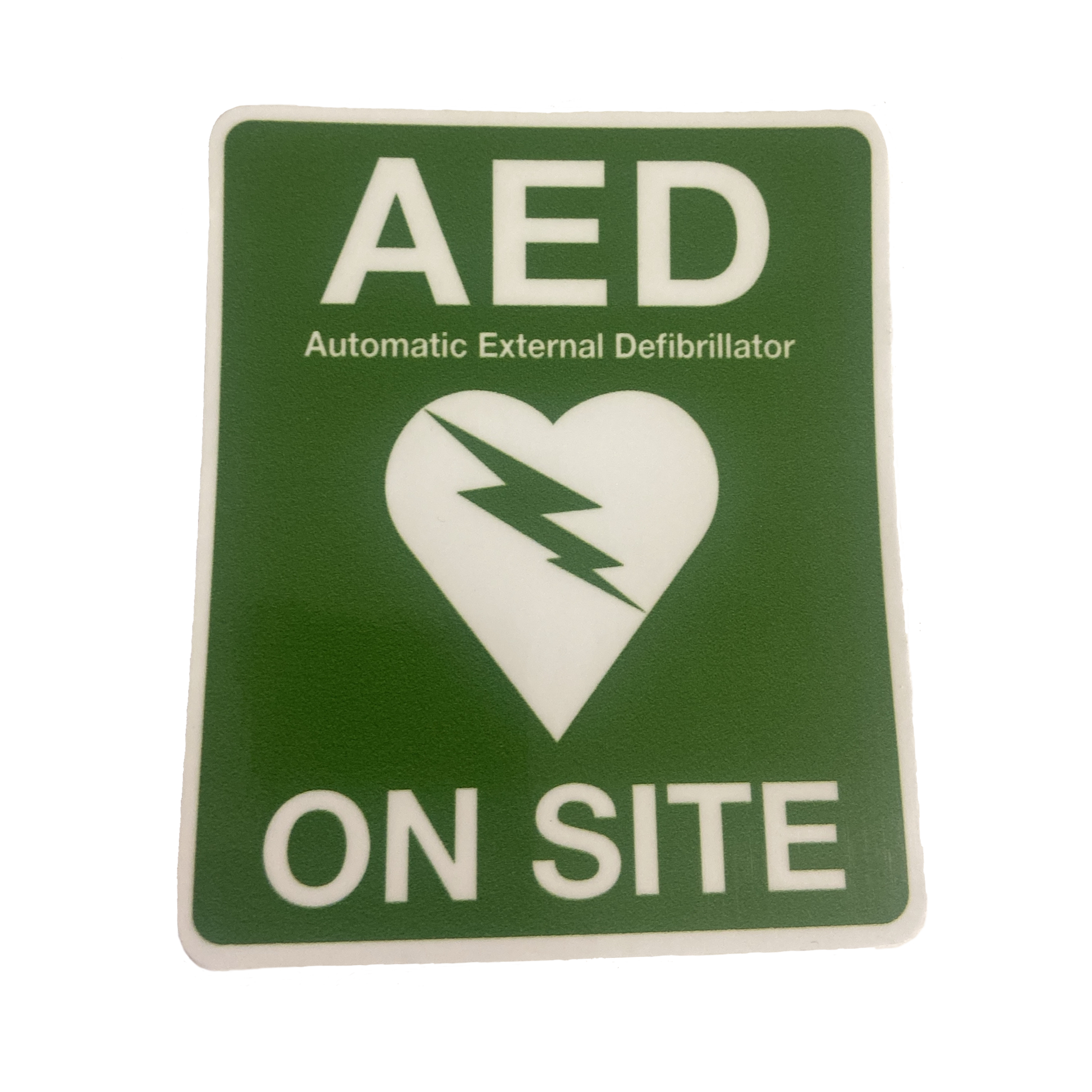 Cardiact AED On Site Sticker 10 x 12cm