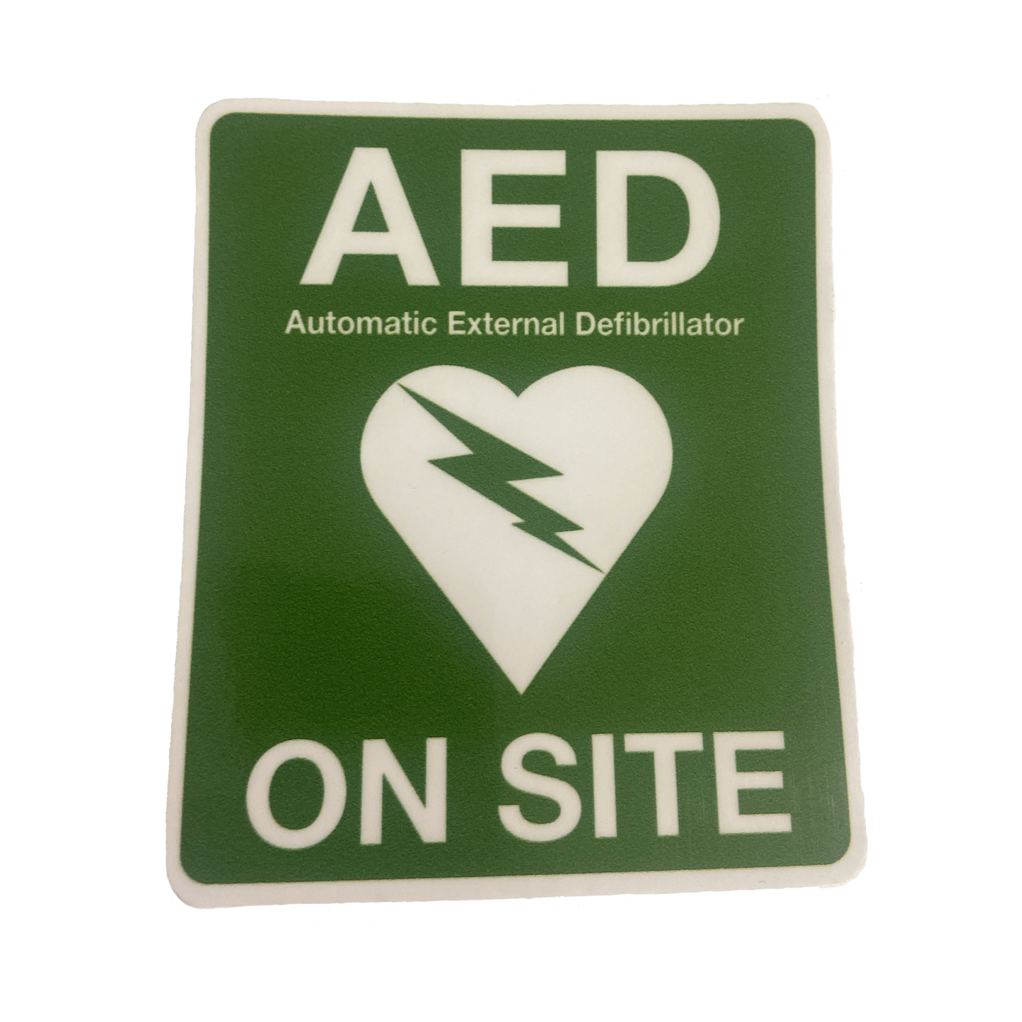 Cardiact AED On Site Sticker 10 x 12cm