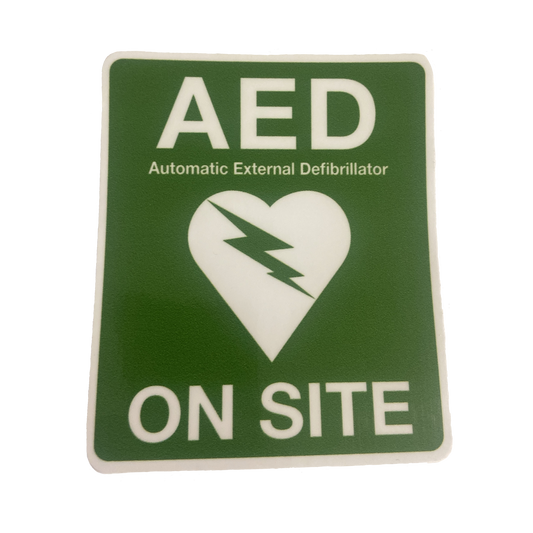 Cardiact AED On Site Sticker 10 x 12cm