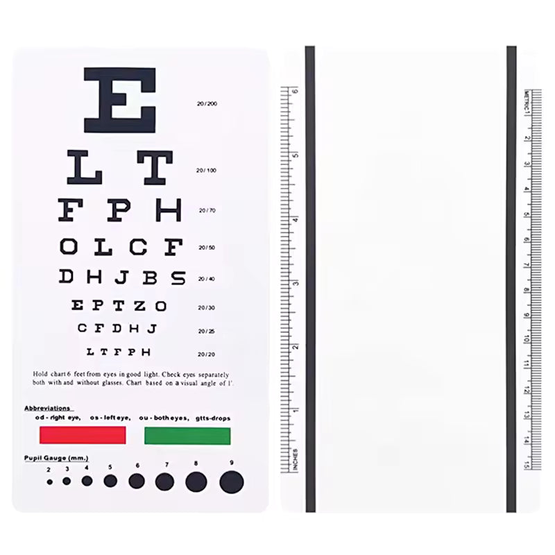PVC Snellen Eye Chart - White