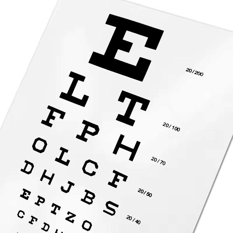 PVC Snellen Eye Chart - White