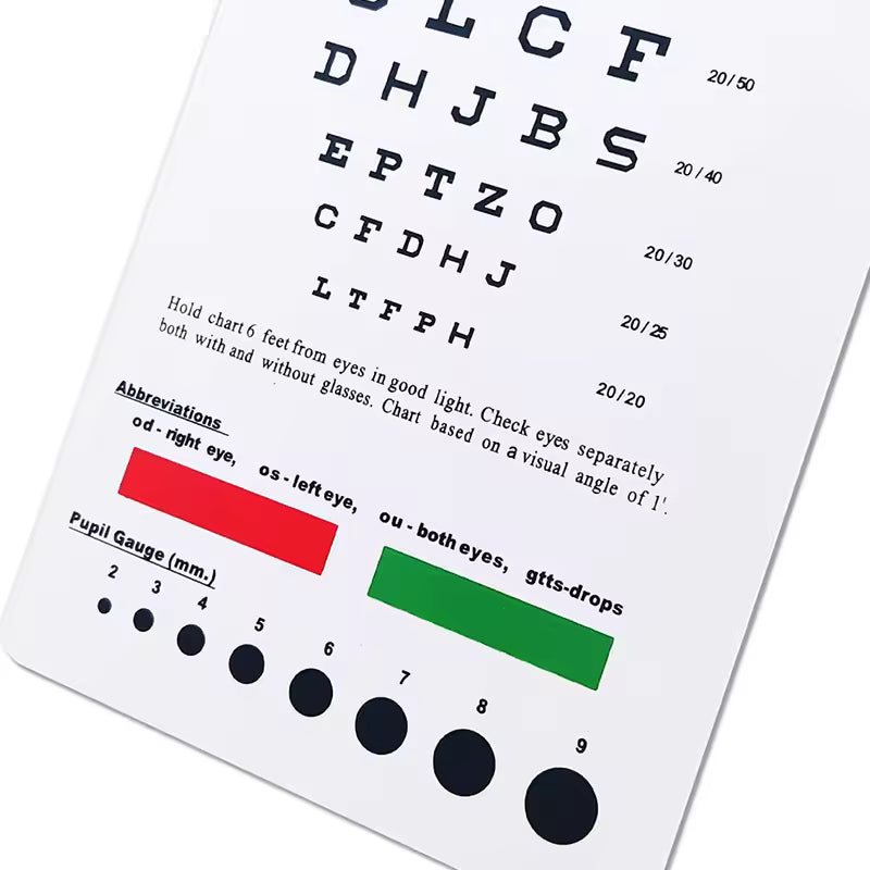 PVC Snellen Eye Chart - White