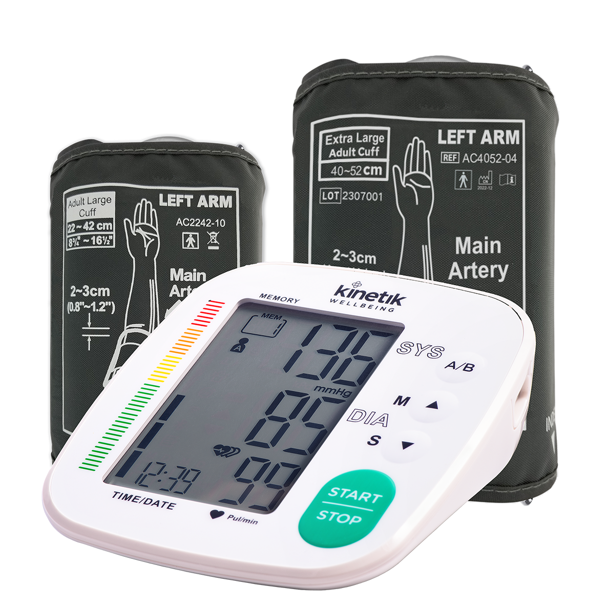 KINETIK Advanced Blood Pressure Monitor w XL Cuff