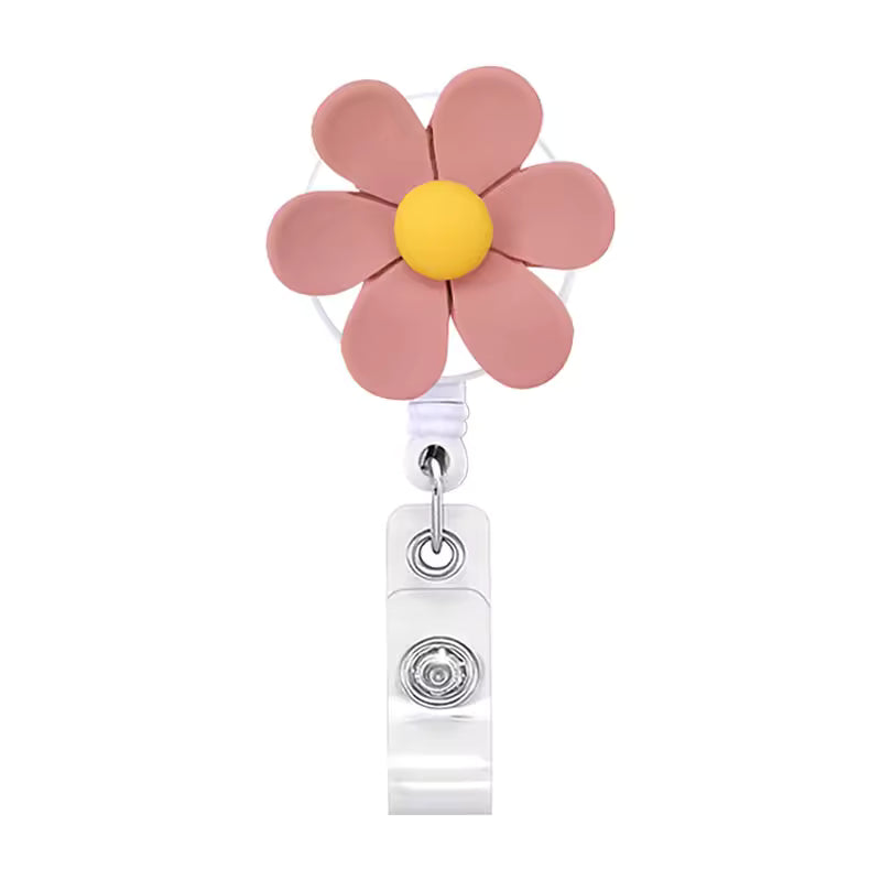Retractable Flower Badge Reel
