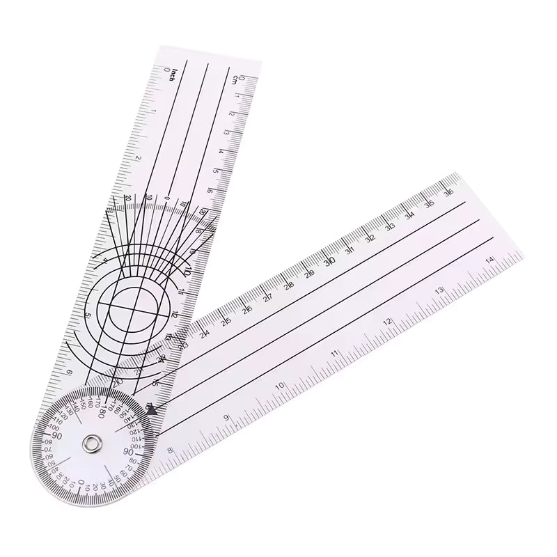 360 Degree Goniometer Angle Ruler
