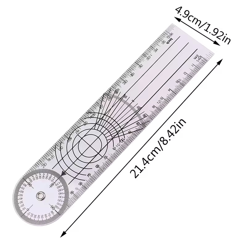 360 Degree Goniometer Angle Ruler