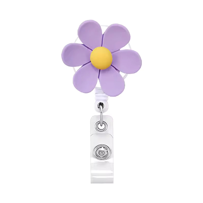 Retractable Flower Badge Reel