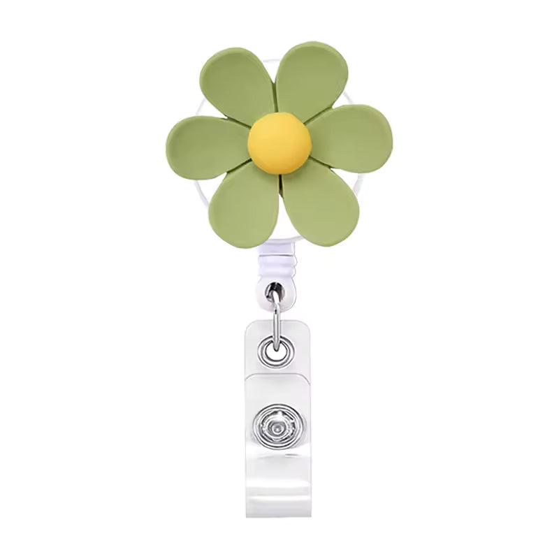 Retractable Flower Badge Reel