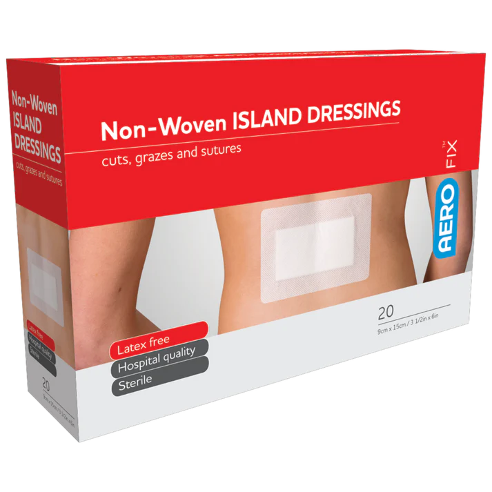 AEROFIX Non-Woven Island Dressing 9 x 15cm Box/20