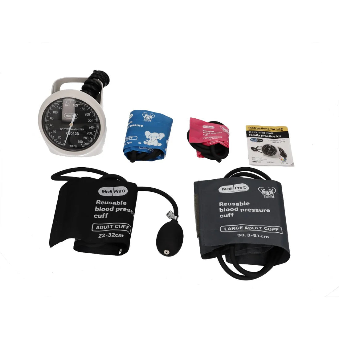 Sphymomanometer with Adult & Child Cuffs - Desk and Wall