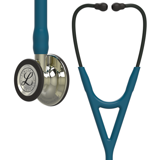 Littmann Cardiology IV Diagnostic Stethoscope: Champagne & Caribbean Blue 6190