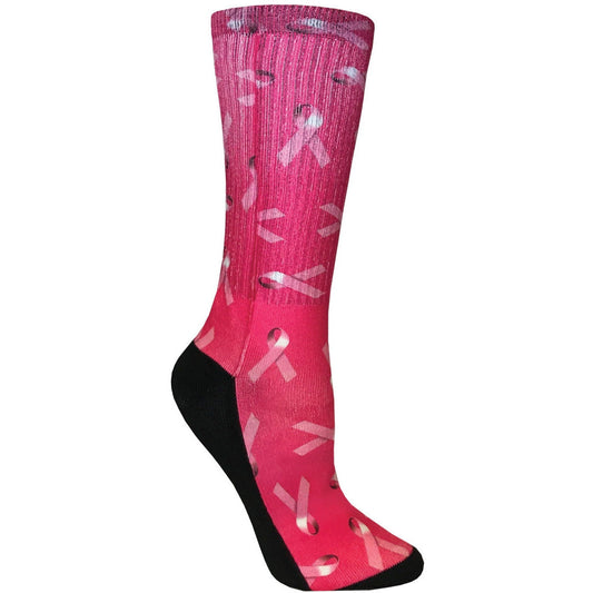 Ribbons Hot Pink Performance Socks