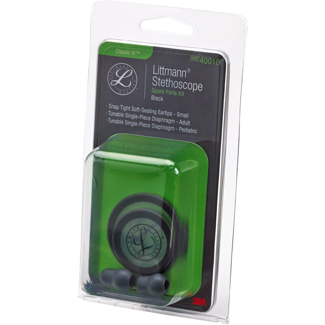3M Littmann Spare Parts Kit - Classic III / Cardiology IV Stethoscopes - Black
