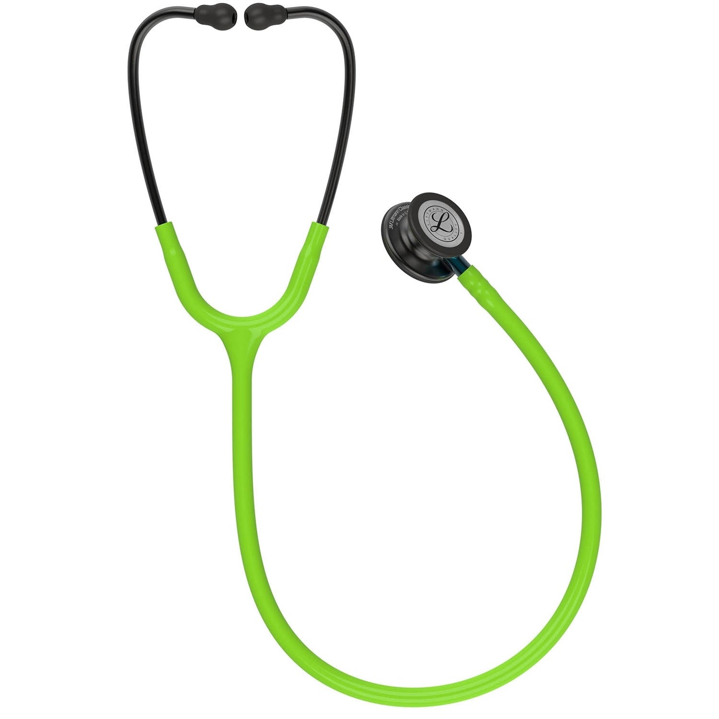 Littmann Classic III Monitoring Stethoscope: Smoke & Lime Green - Blue Stem 5875