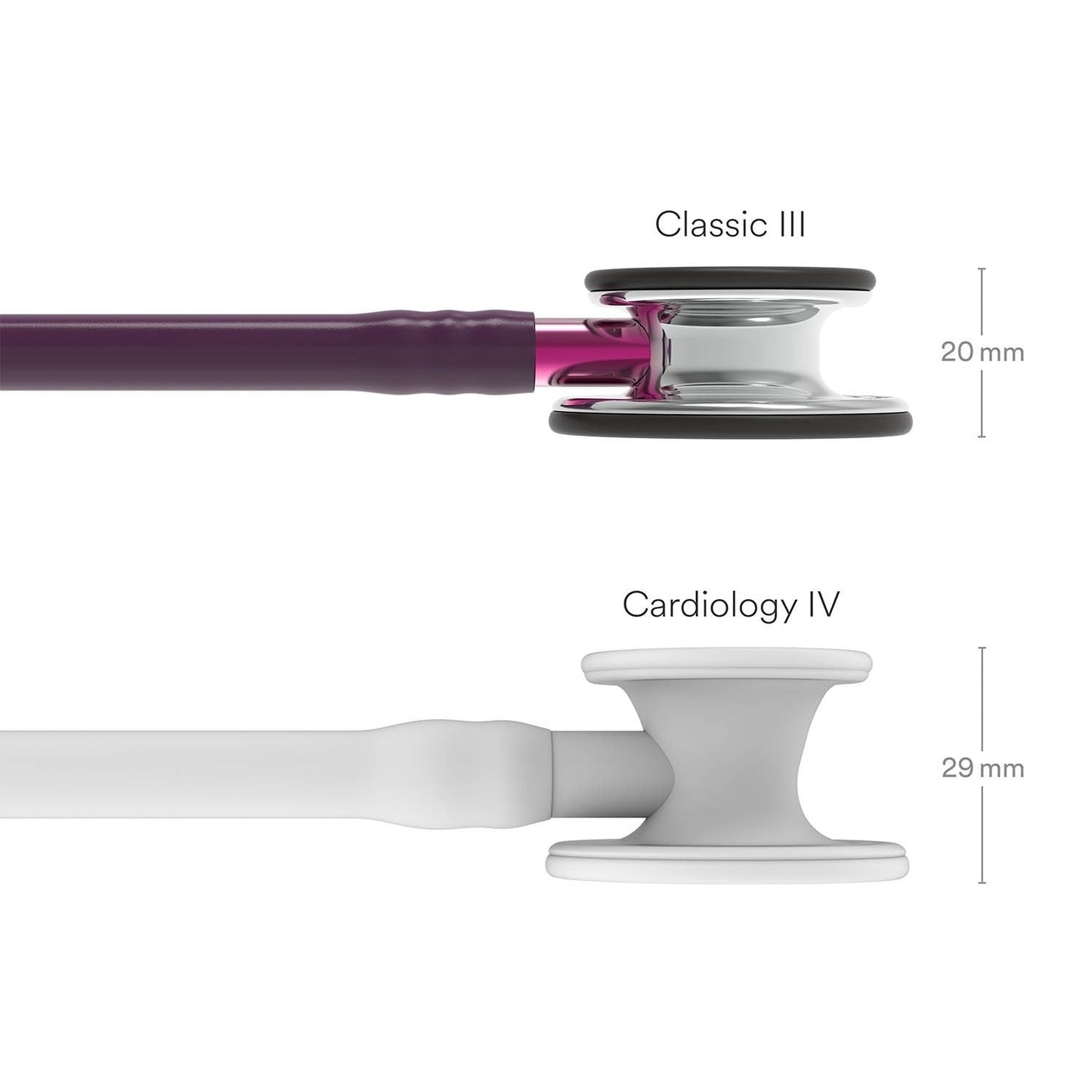 Littmann Classic III Monitoring Stethoscope: Mirror & Plum - Pink Stem 5960