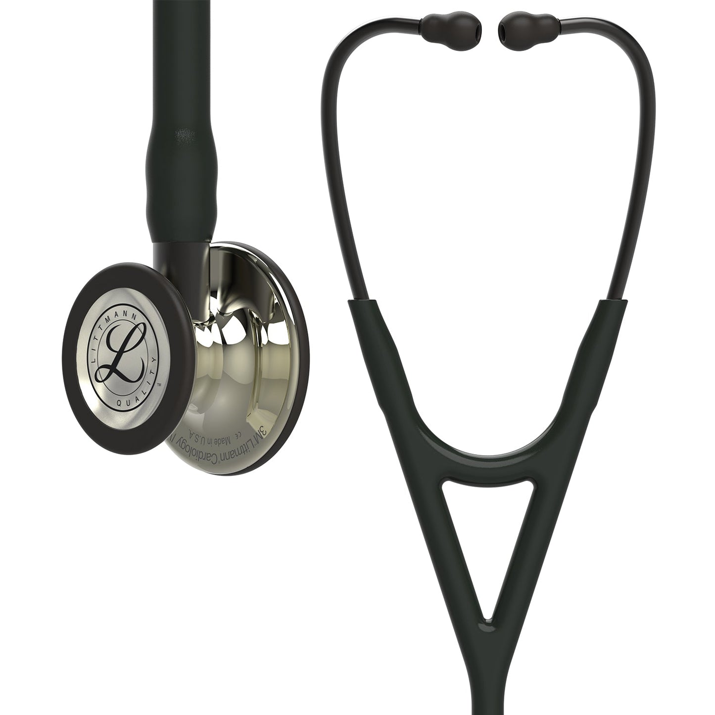 Littmann Cardiology IV Diagnostic Stethoscope: Black - Champagne Finish 6179