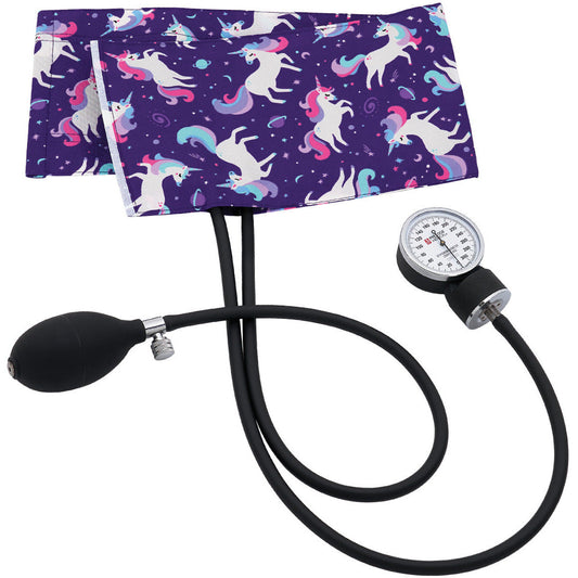 Premium Adult Aneroid Sphygmomanometer- Unicorns Violet