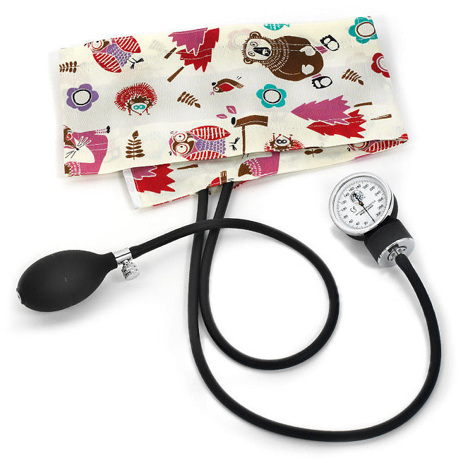 Premium Adult Aneroid Sphygmomanometer- Woodsy Animals Cream