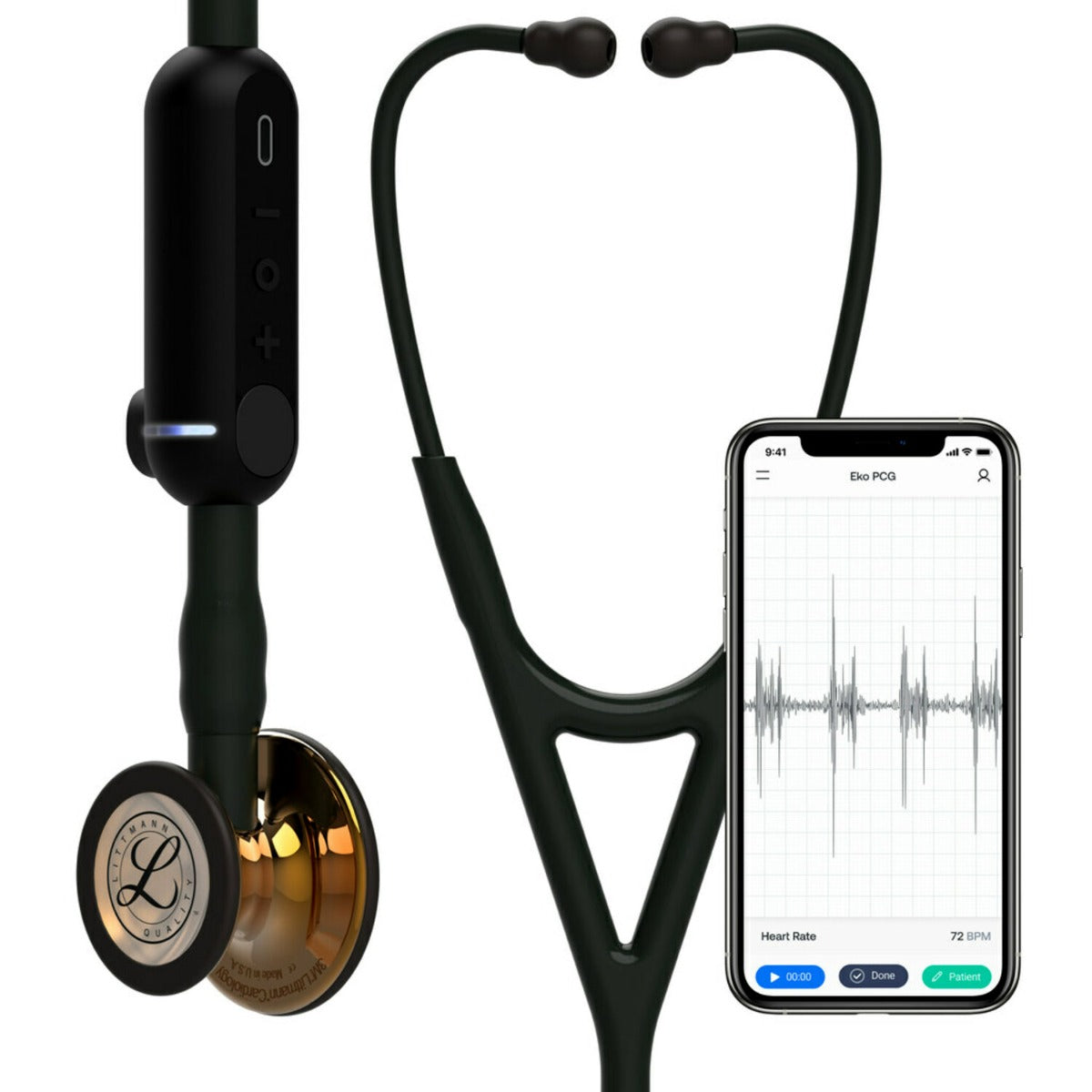 Littmann CORE Digital Stethoscope - 8870 High Polish Copper & Black