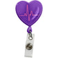 Retracteze™ ID Holder EKG Heart Purple