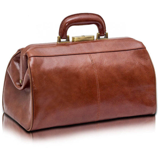 Elite Traditional Medical Bag - Brown Leather