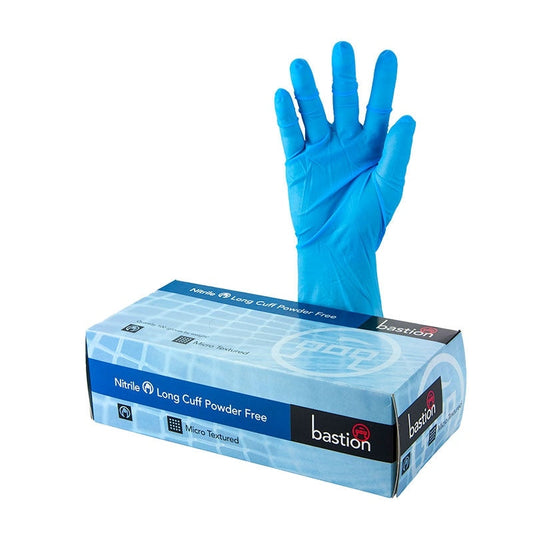 Bastion Nitrile P/F small gloves 300mm Cuff x100