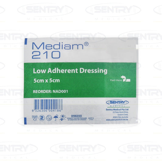 Mediam® 210 Low Adherent Dressing - 7.5cm x 7.5cm - Box of 50