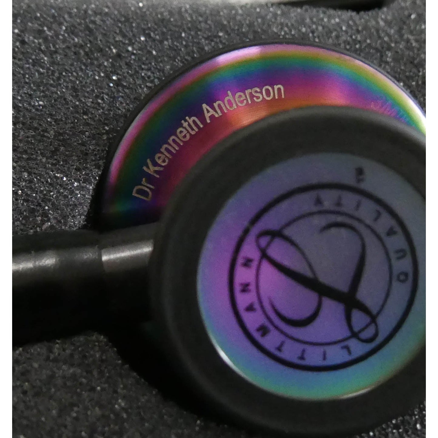 Littmann Cardiology IV Diagnostic Stethoscope: Black & Rainbow 6165