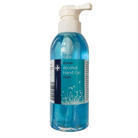 Alcohol hand sanitising gel 250ml pump bottle